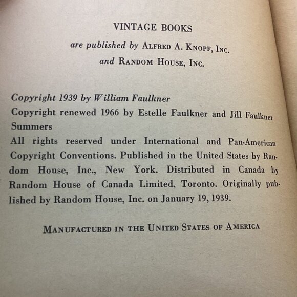 The Mansion & The Wild Palms by William Faulkner - Vintage Paperback Books‎ - Picture 5 of 6